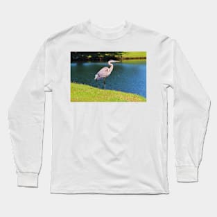 Beautiful Blue Heron Long Sleeve T-Shirt